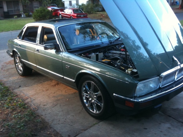 Jaguar XJ6. This color, but it didn't have such sporty wheels.